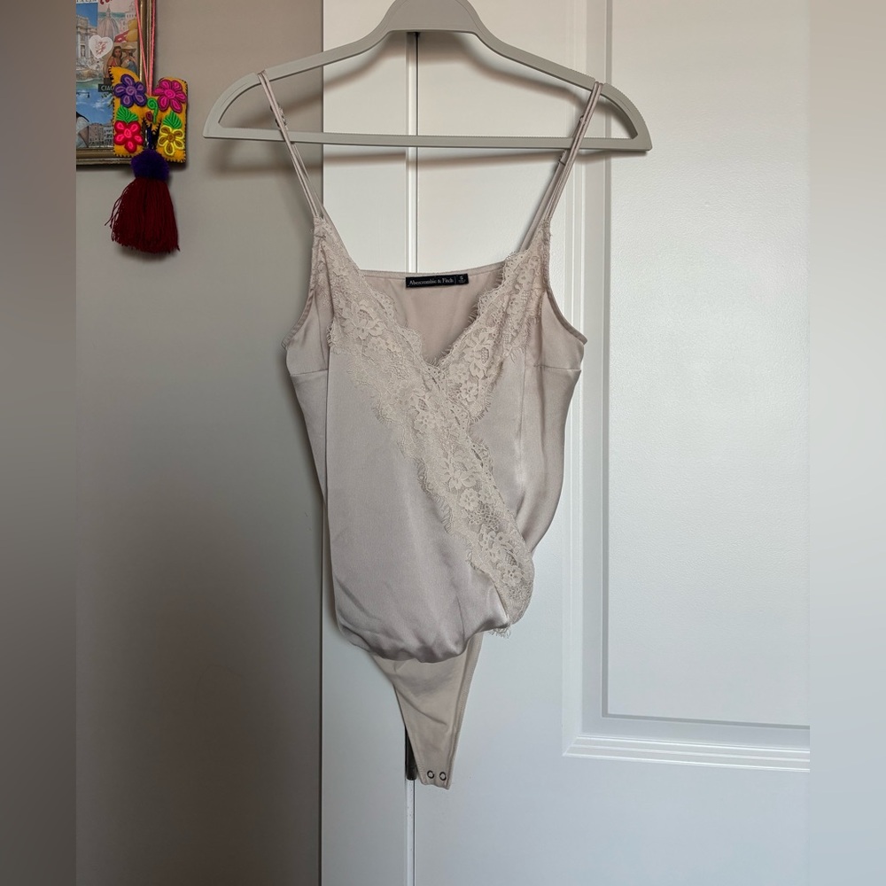 Abercrombie lace wrap-front bodysuit
